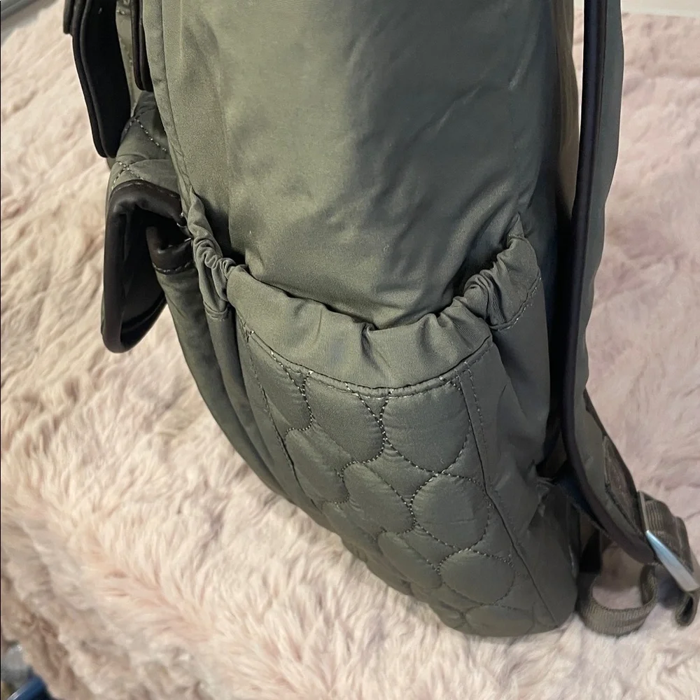 Lug Canter collection Quilted Derby-walnut color dawstring Backpack NWT